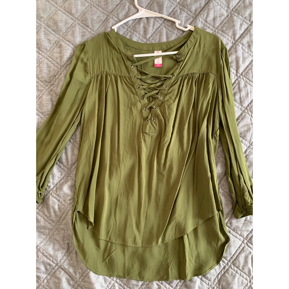 Army green blouse
